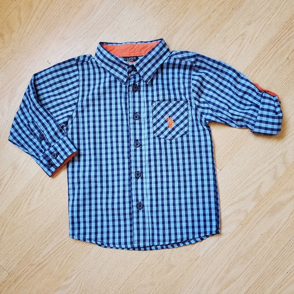 US Polo Assn. Boy's Size 3T. Long Sleeve Button Down Shirt. New with Tags. - Picture 1 of 9